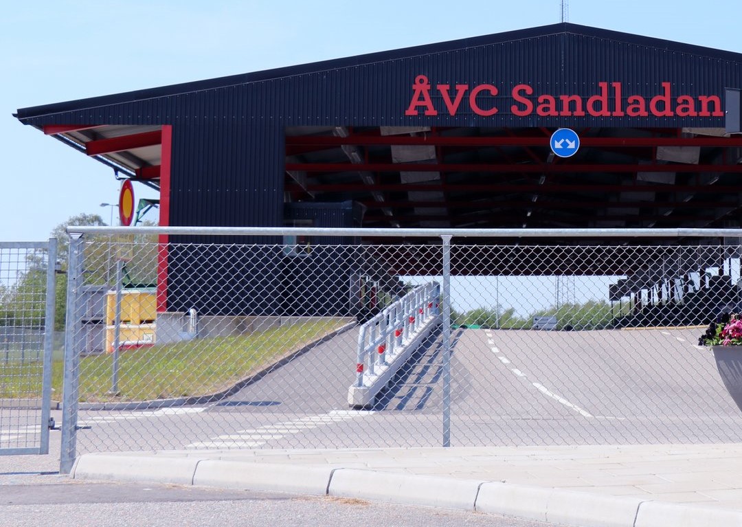 Rampen på återvinningscentralen Sandladan