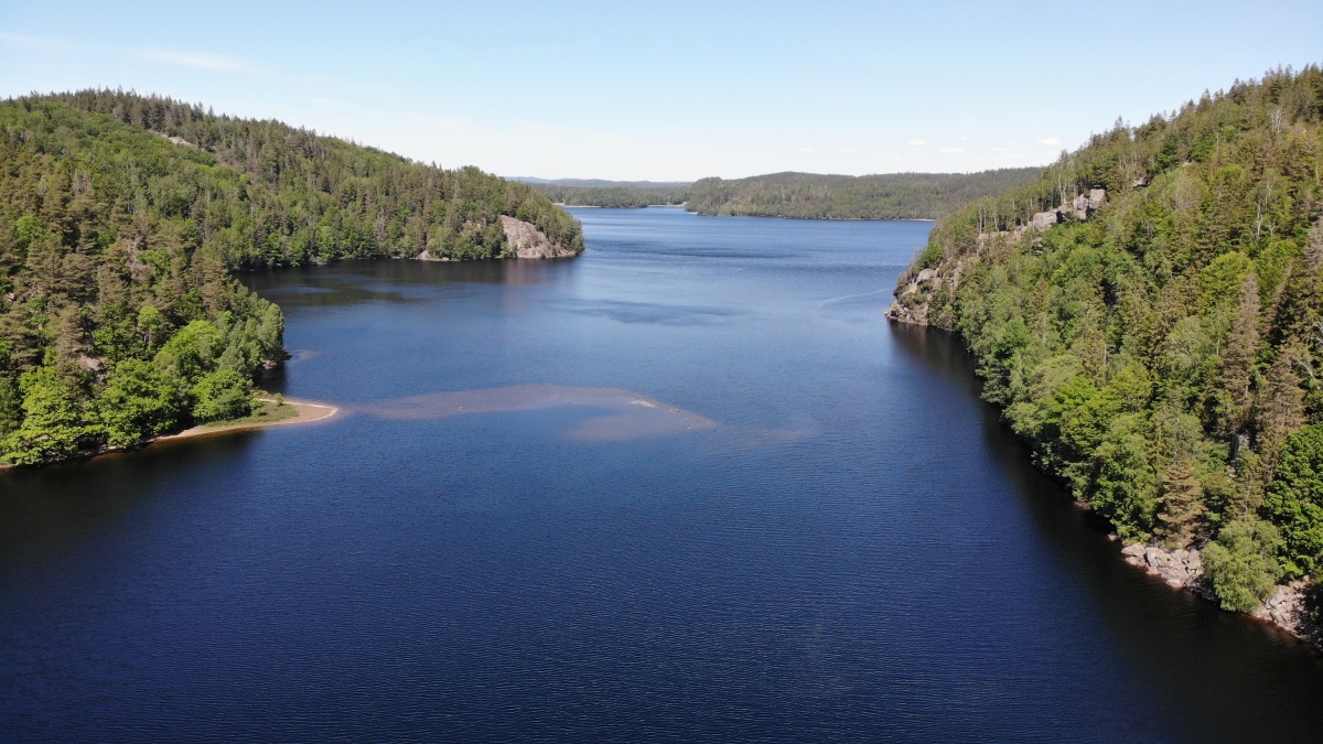 Flygbild över Stora Neden i Varberg