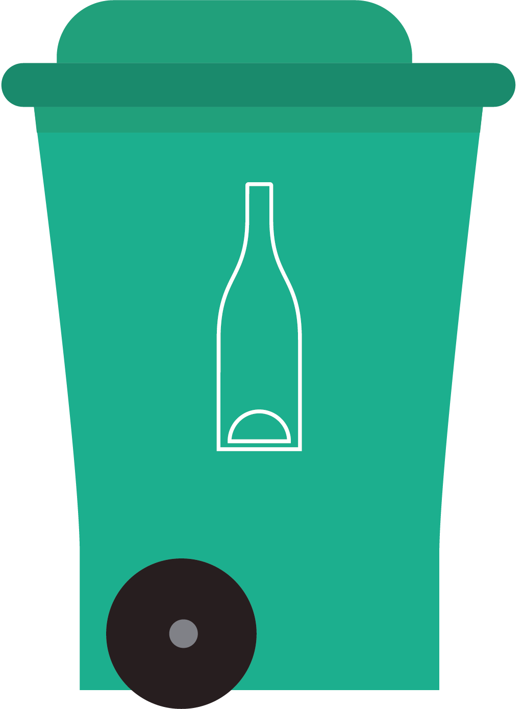 Färgade glasförpackningar