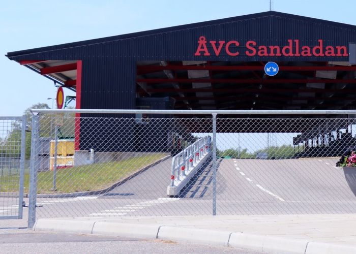 Rampen på återvinningscentralen Sandladan
