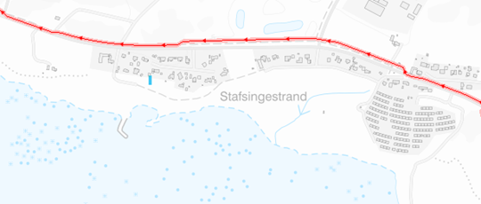 Karta över området mellan Varvet och Smedjeholm.